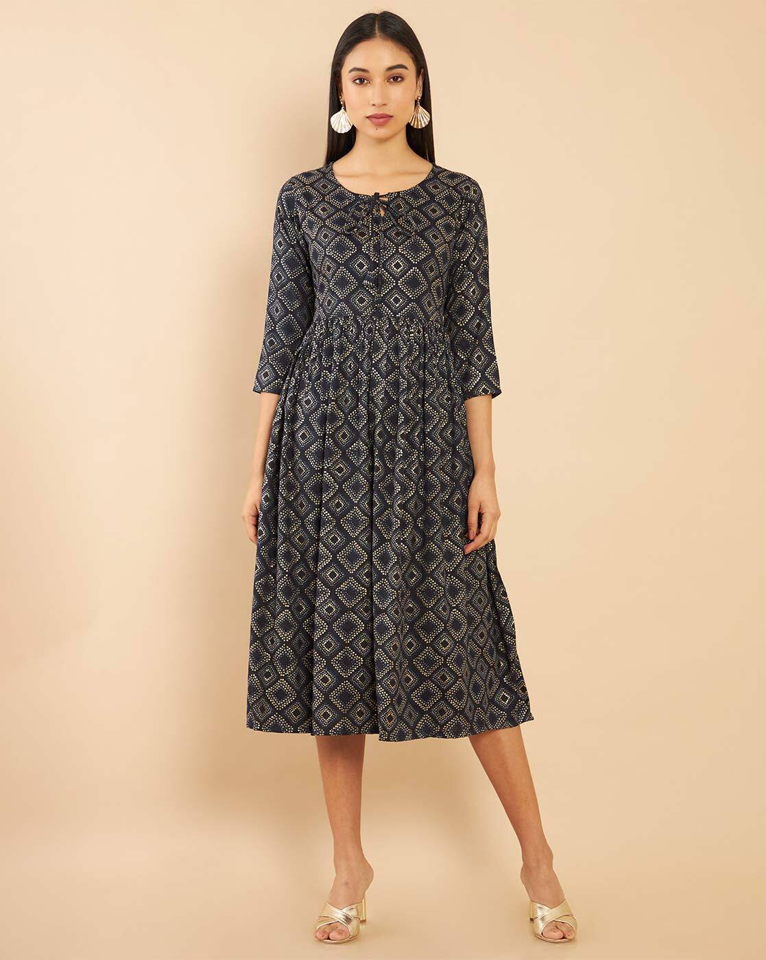ajio ikat kurti