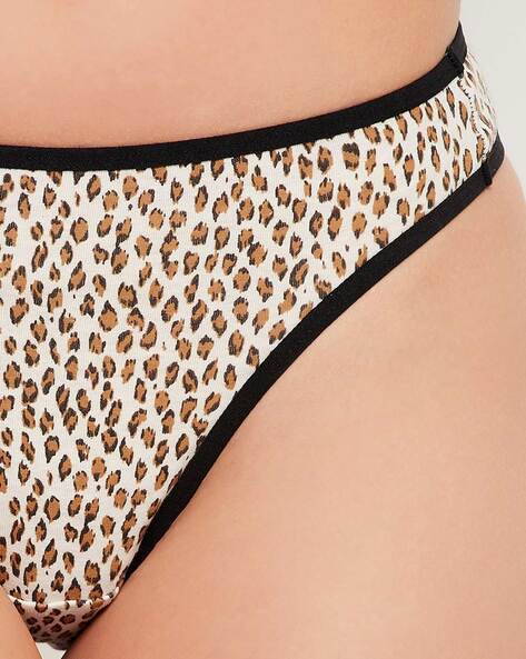 Animal Print Thongs