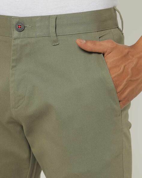 Buy Green Trousers & Pants for Men by NETPLAY Online
