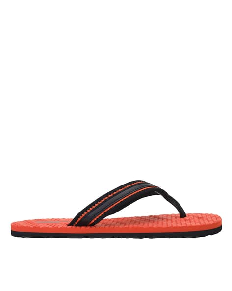 puma flip flops orange