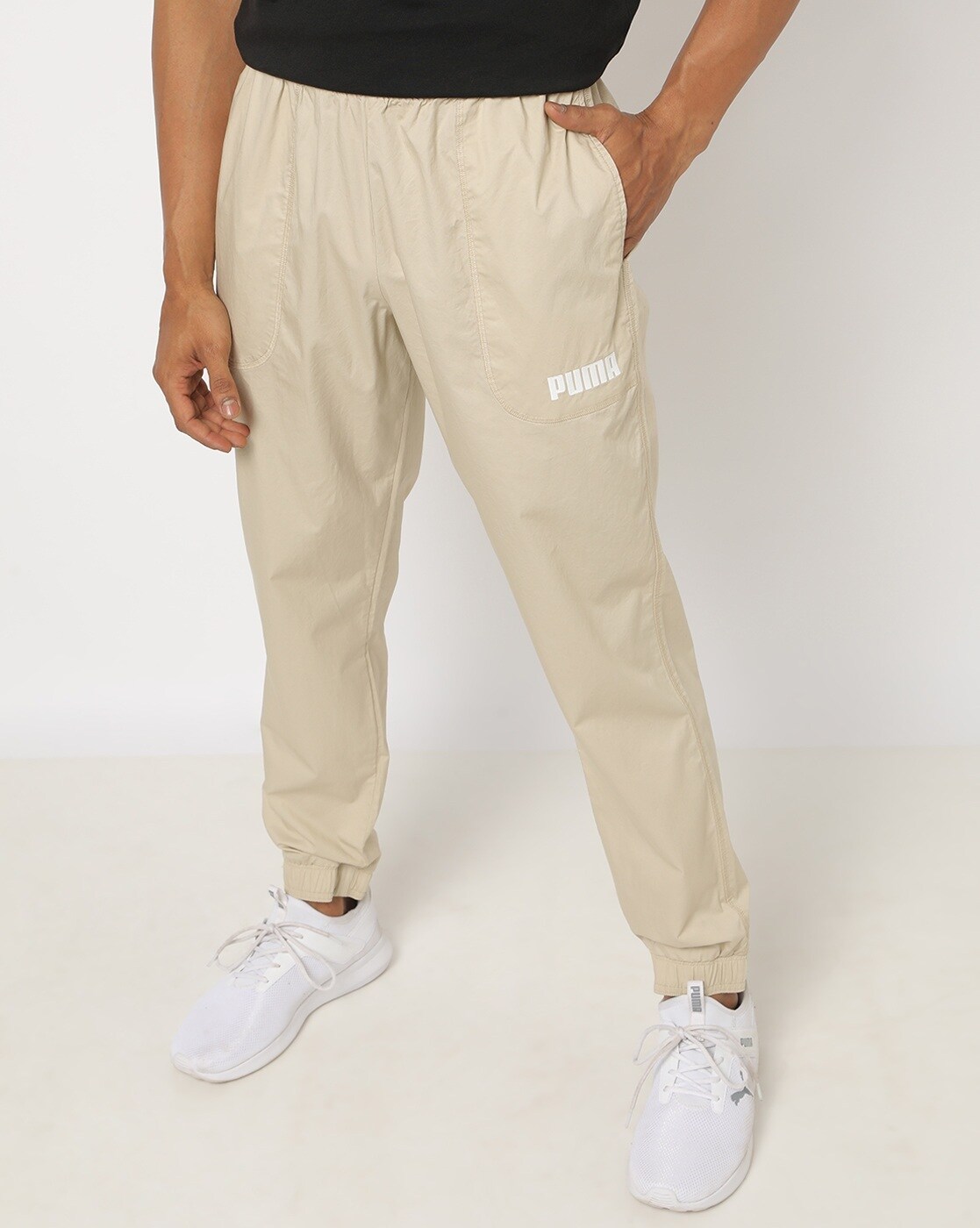 Brand Print Joggers with Elasticated Waist