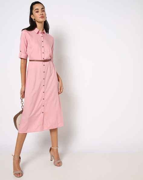 Pink Shirt Dresses