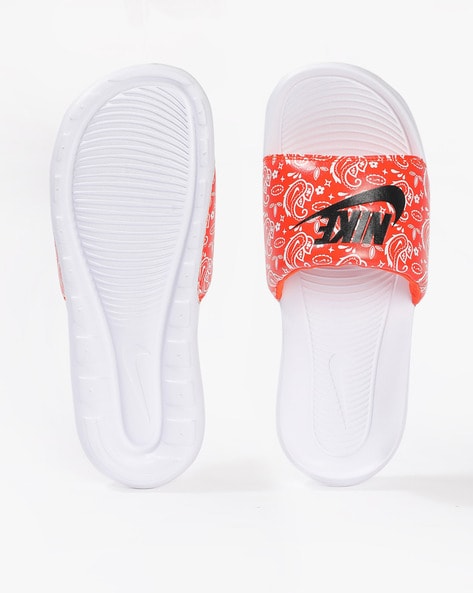 Nike orange best sale flip flops