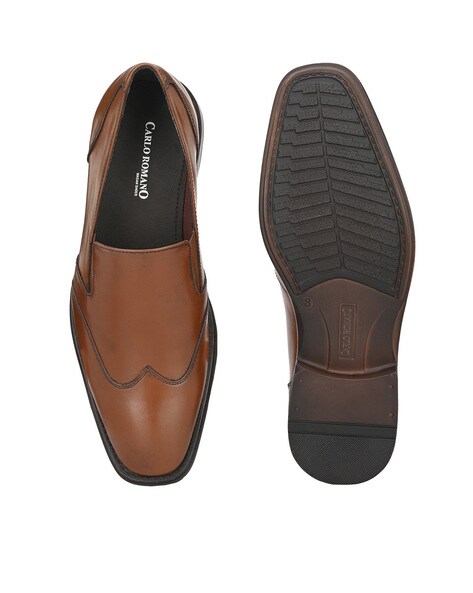 genuine leather slip on shoes