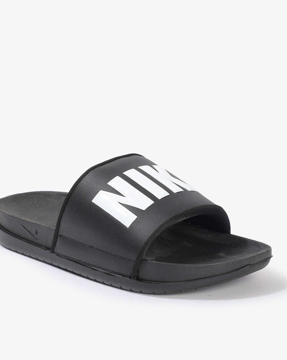 Nike benassi logo sliders best sale in black