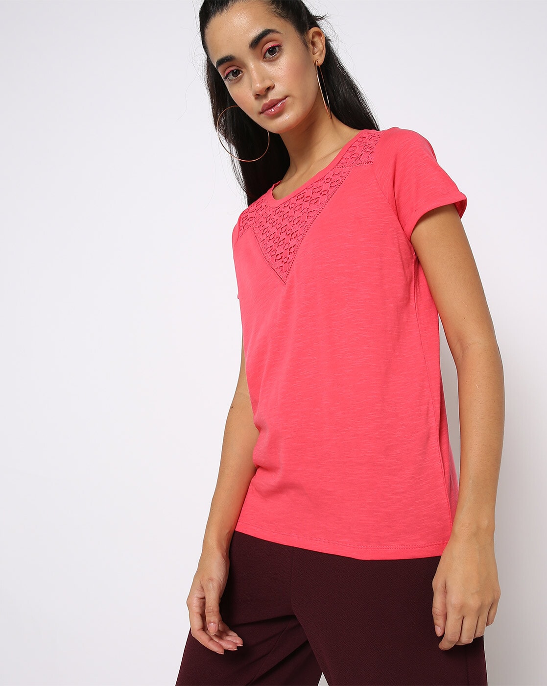 Buy Fuchsia Tshirts for Women by Fig Online | Ajio.com