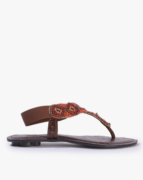 Masai Leather African beads sandals for women - Kilimanjaro Krafts