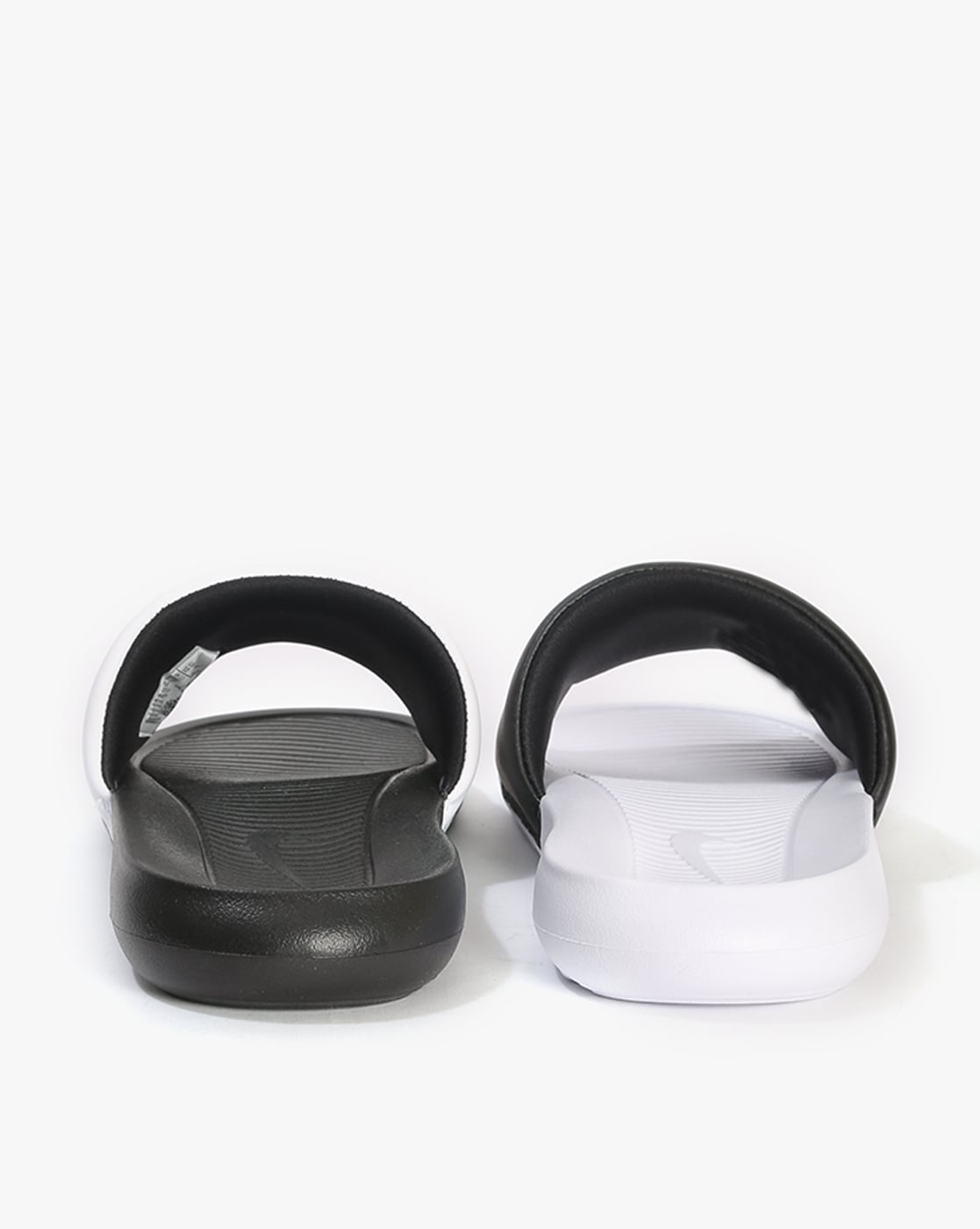 Nike slides white discount black