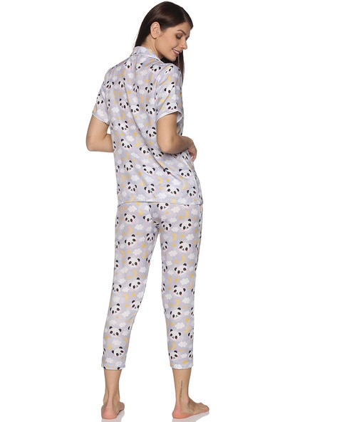 Animal Woven Top & Pyjamas Set