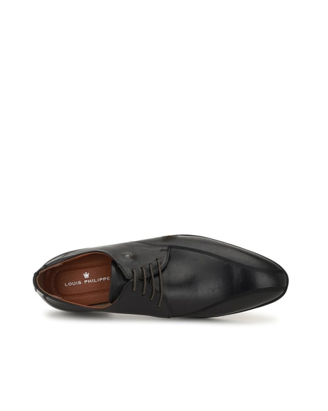 Louis Philippe Men's Black Derby Shoes