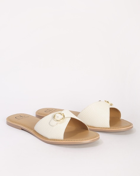 White Women Sandals Carlton London - Buy White Women Sandals Carlton London  online in India