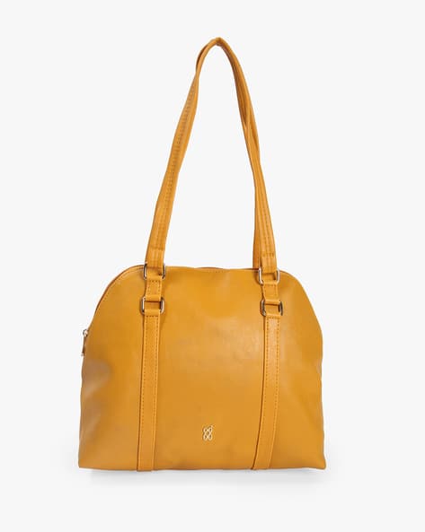 Shoulder Bag with Metal Logo Accent