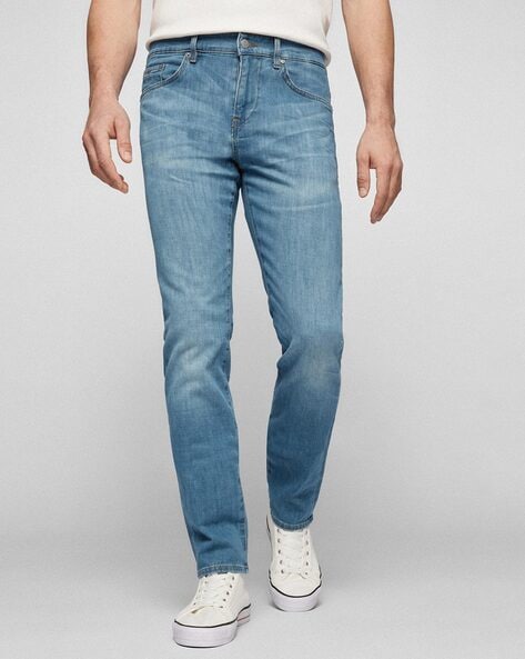 J75 Slim-fit, vintage-wash selvedge denim jeans