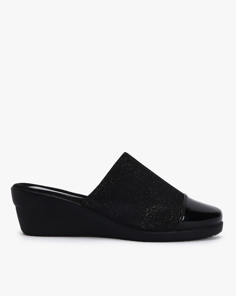 Catwalk Shimmery Round-Toe Slip-Ons