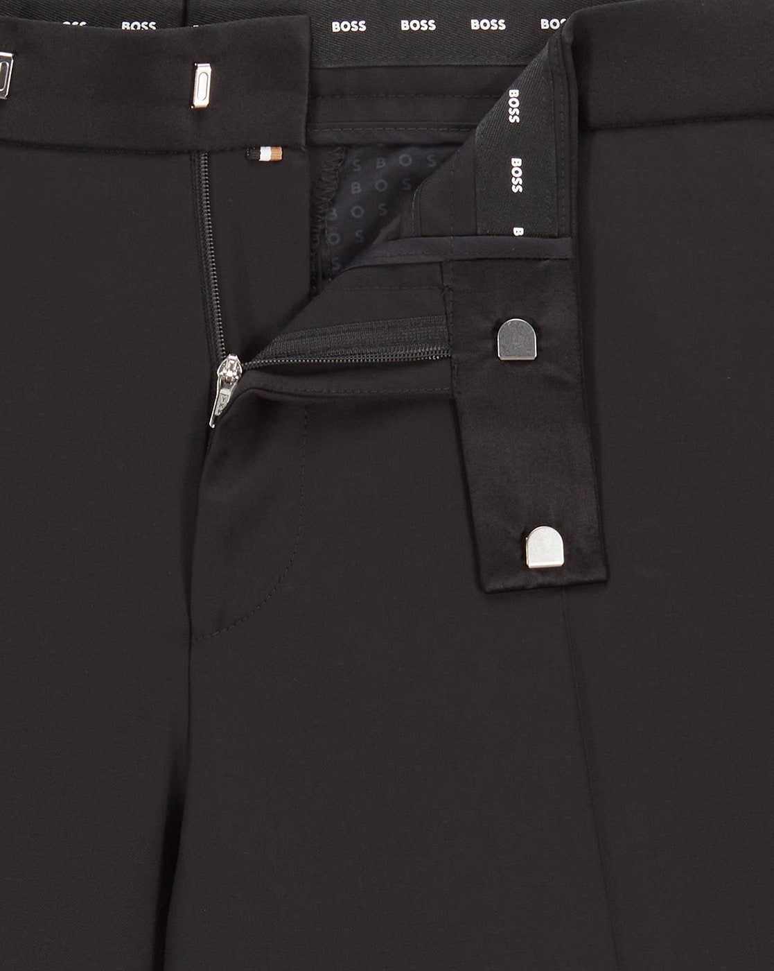 Regular Fit Black Tuxedo Trousers