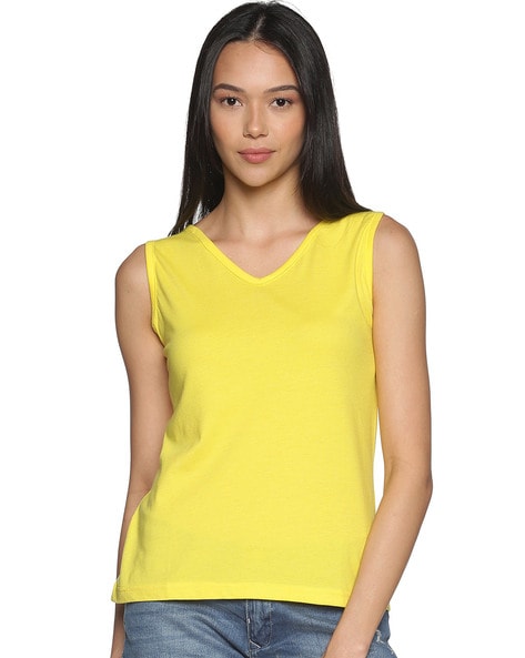 Buy Yellow Tops for Women by ECOLINE CLOTHING Online