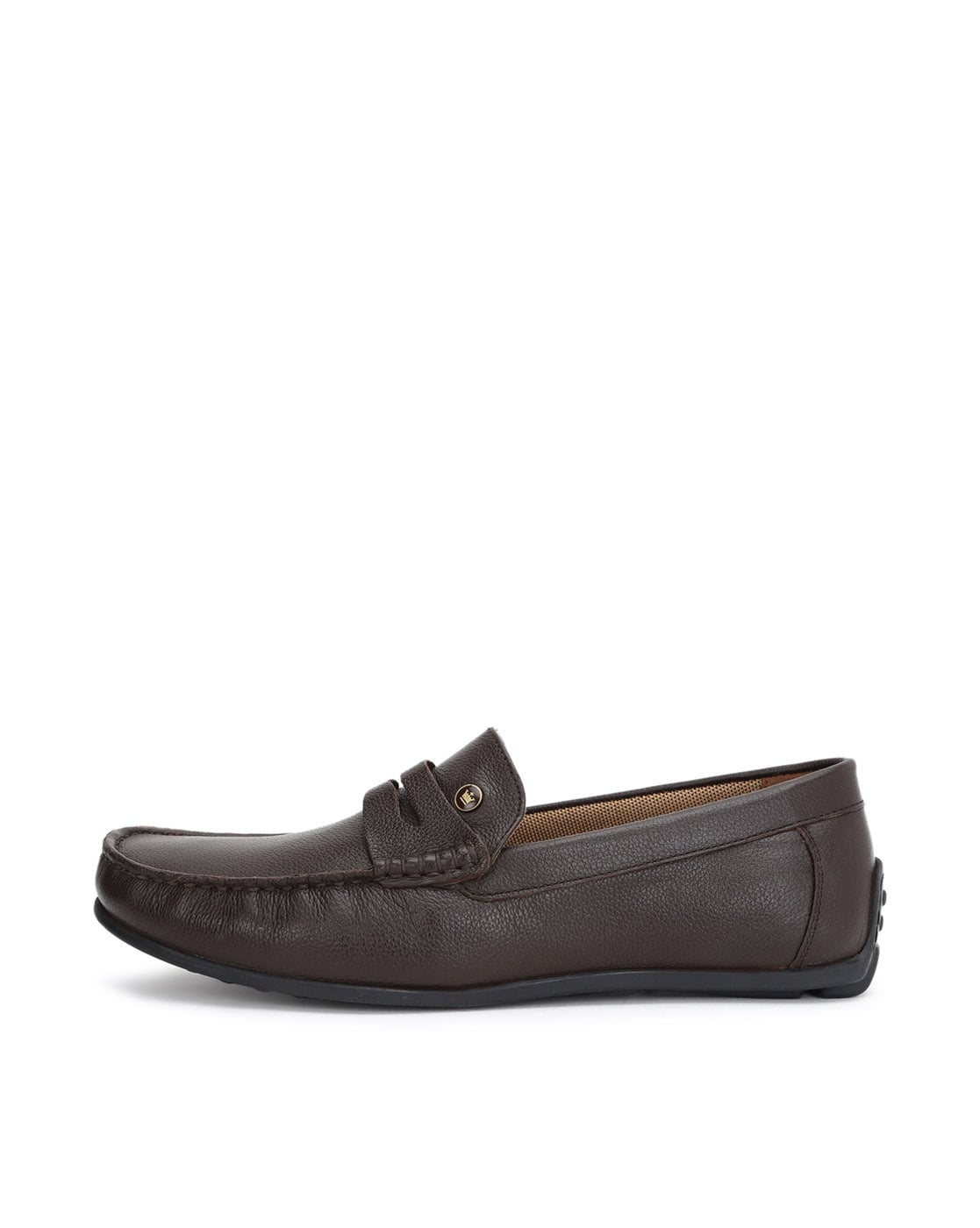 Louis Philippe Solid Brown Formal Shoes