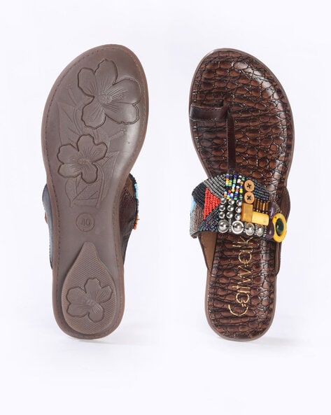 Buy Brown Flat Sandals for Women by CATWALK Online Ajio