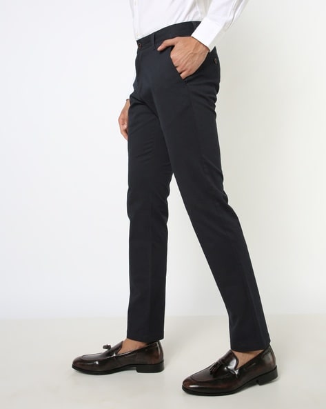 Dark Brown Low Rise Tapered Fit Trouser