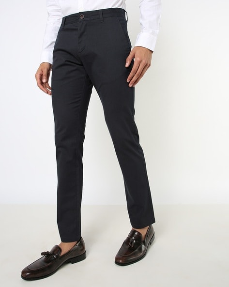 Buy Men Grey Check Slim Fit Formal Trousers Online  627966  Peter England