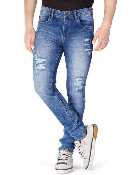 Buy Blue Jeans for Men by FUEL CLOTHING 