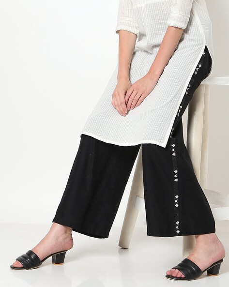 Ankle-Length Straight Pants with Taping Price in India