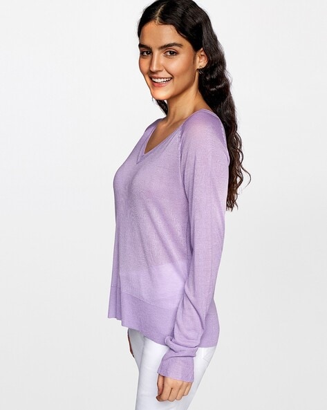 Sheer 2024 lilac top