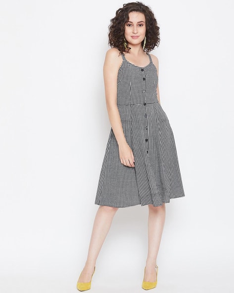 Strappy 2024 checked dress