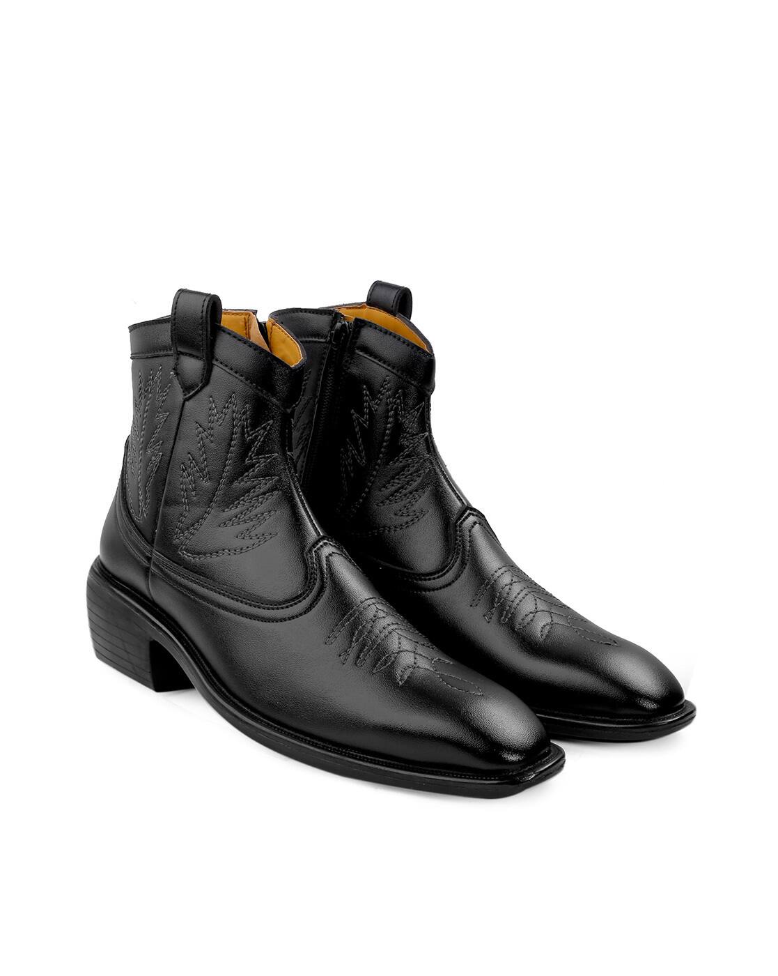 Buy Black Boots for Men by RIFFWAY 