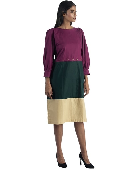 Flare Colorblock Dress - Luglife.com