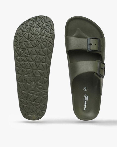 Army green rubber online birkenstocks