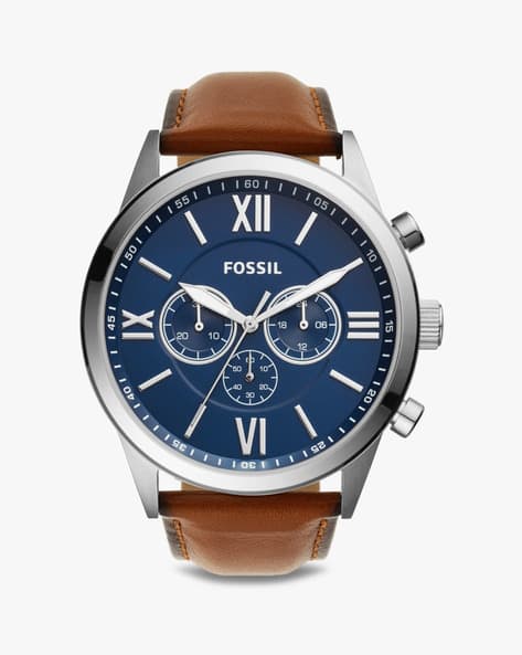 FOSSIL BQ2125I Analogue Watch with Leather Strap