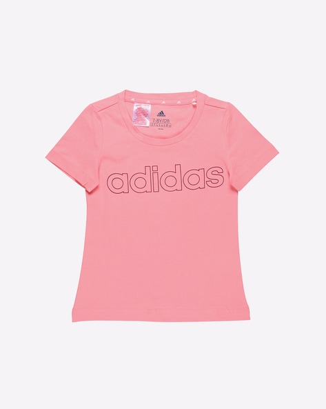 Adidas Kids Logo Print Round-Neck T-shirt