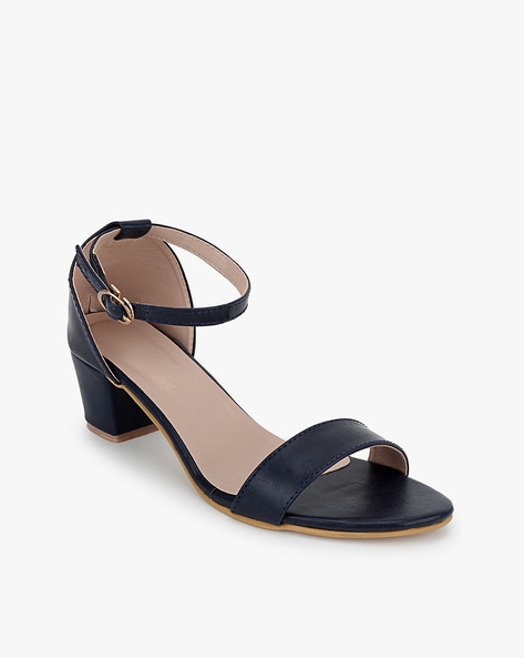 Navy high heel online sandals