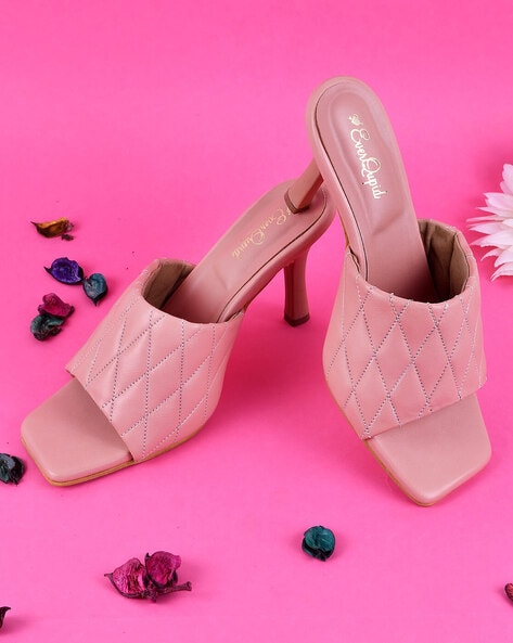 Quilted Kitten Heels