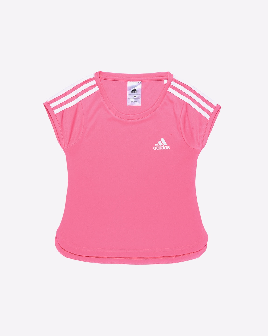 Girls pink adidas on sale top