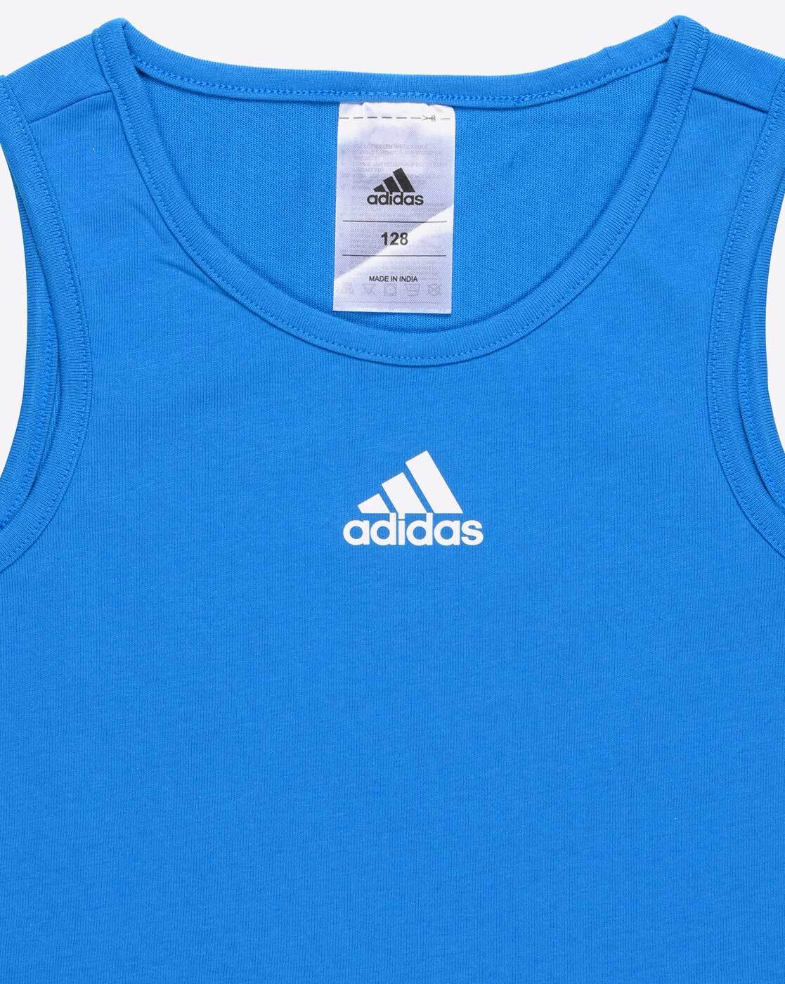 Shop adidas Plain Cotton Logo Cropped Tops Tanks & Camisoles by