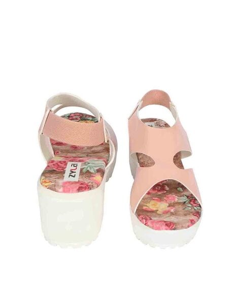 Monnalisa Girls Pink Floral Sandals | Junior Couture