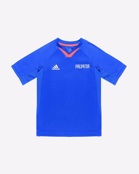 Adidas Kids Predator V-neck T-shirt with Logo Print