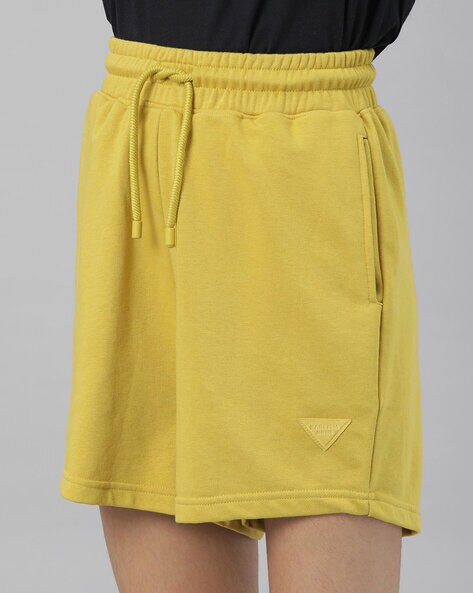 Solid Above -the-knee Length Shorts