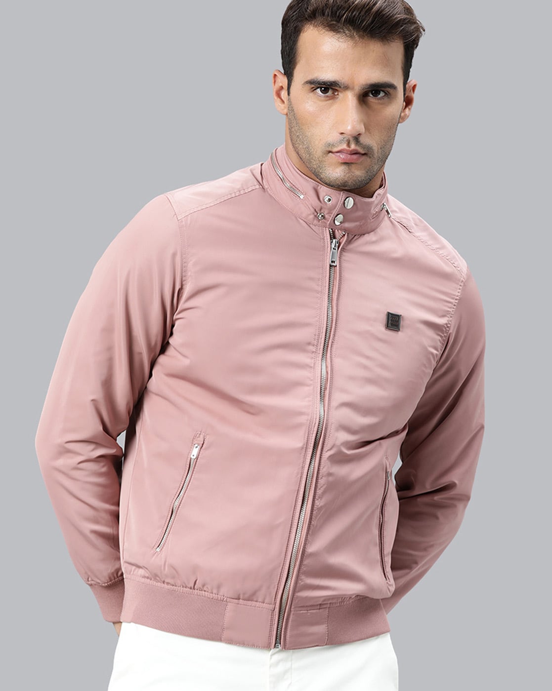 Men Pink Denim Jacket Casual Button Down Jean Coat Plus Size Classic  Pockets Cotton Outerwear Pink M at Amazon Men's Clothing store