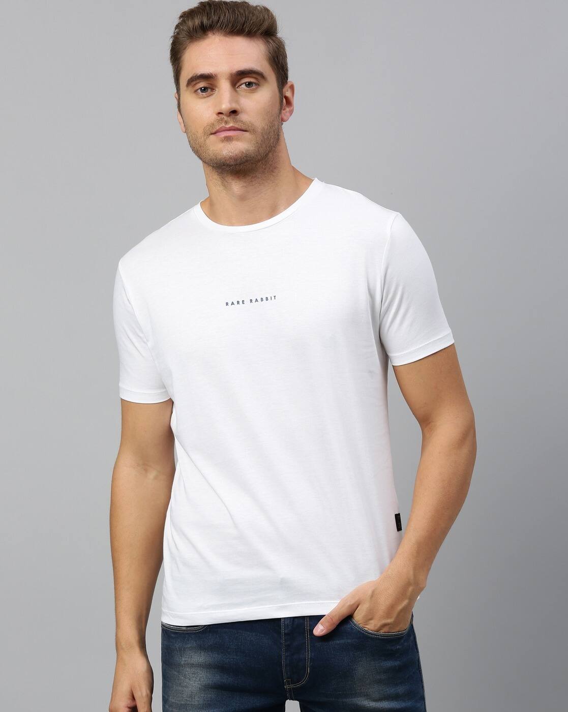 White Tshirts for Men by Rare Rabbit 