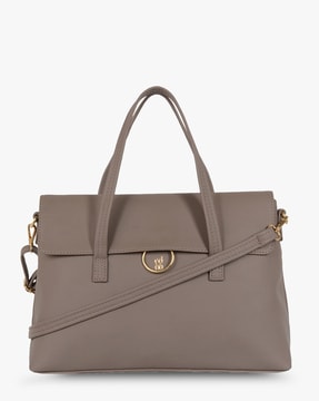 grey satchel handbag