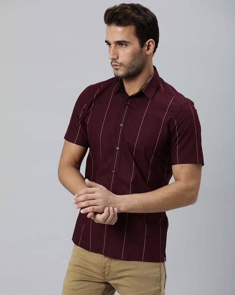 Maroon Shirts for Men by Rare Rabbit 