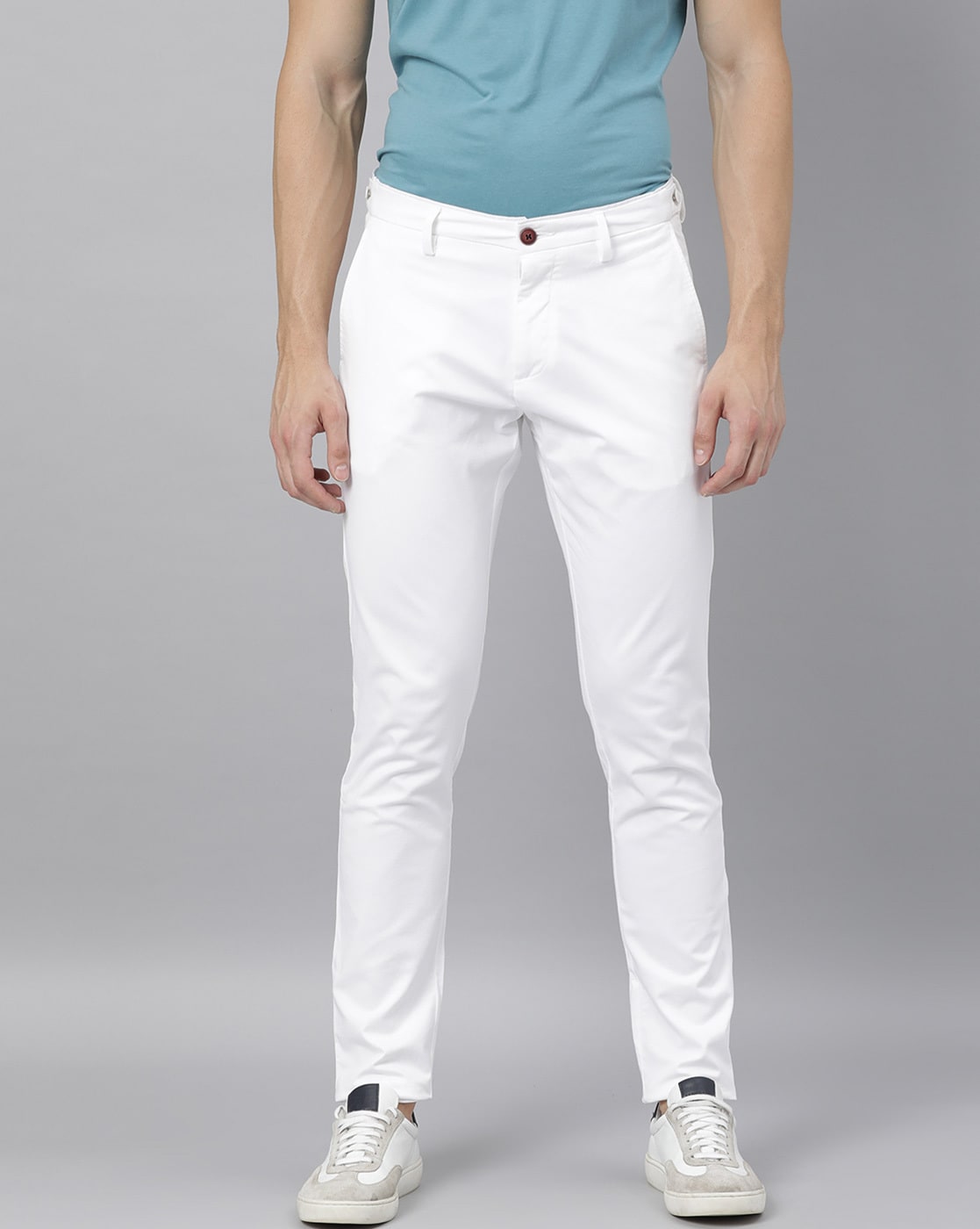 White Low Rise Glenn Slim Fit Jeans