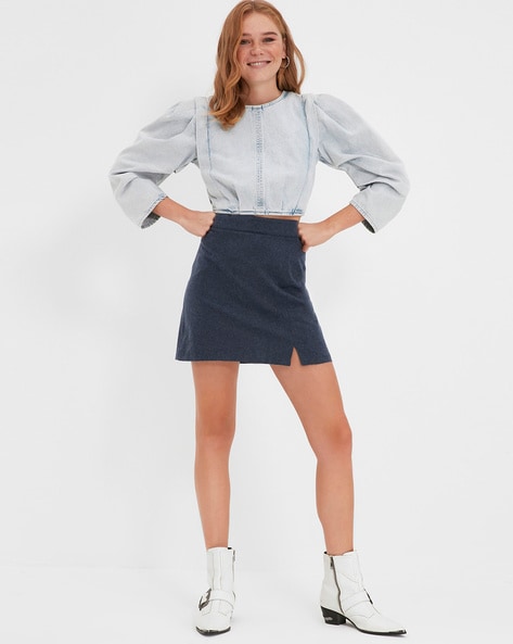 Buy Blue Skirts for Women by TRENDYOL Online | Ajio.com