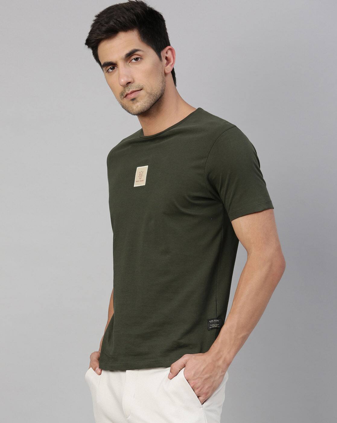 Olive Tshirts for Men by Rare Rabbit 