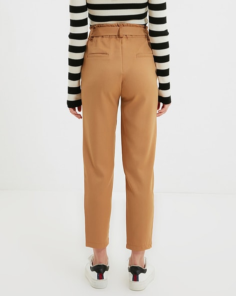 Pret HighRise Belted Straight Cropped Pant  White House Black Market
