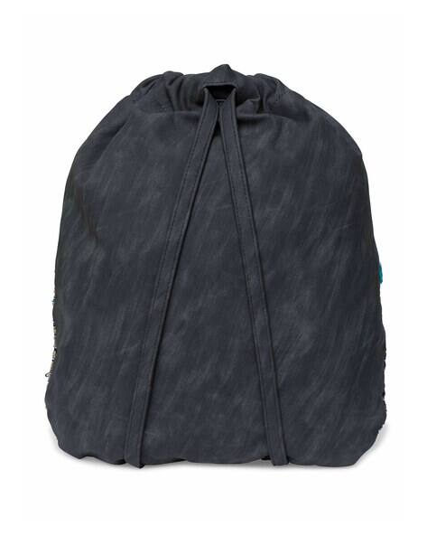 THE PURPLE SACK Embellished Backpack with Tassels