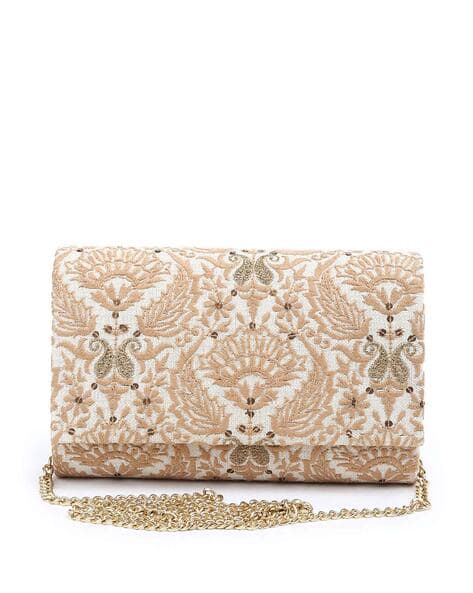 Embellished Clutch with Chain Strap